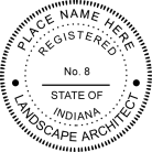 Indiana Landscape Architect Seal Stamp